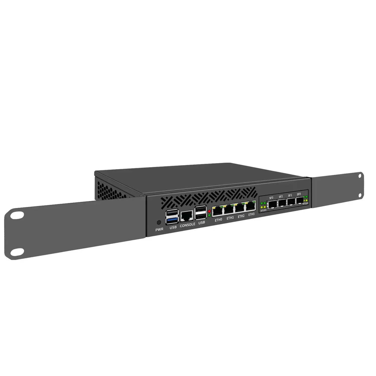 Partaker Firewall Hardware Network Security Server Mini 1U 9.5 Inch Rack-mounted Intel N100 4 LAN 2.5Gb 1G/10G SFP OPNsense