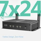 Fanless Industrial Mini PC Dual NIC LAN 6*COM RS232 RS485 Core i5 4200U 2955U  Win10/11 Ubuntu Linx Thunderbdt Game Computer