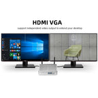 XCY Fanless Mini PC Intel Core i7 4500U i5 4200U i3 5005U Windows 10 HDMI VGA Display 300Mbps Wi-Fi Gigabit Ethernet Linux HTPC
