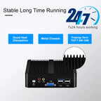 Fanless Mini PC Intel Celeron N2930 J1900 N2840 Dual LAN Windows 10 4 Core Industrial Mini Desktop Computer COM WiFi HTPC