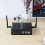 XCY Fanless Mini PC Intel Core i7 4500U i5 4200U Gigabit Ethernet HDMI VGA Display 8x USB Ports Support WiFi Windows Linux