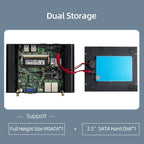 BEBEPC Industrial Mini PC Fanless Intel Core i5 5200U i7 4500U 2*COM RS232 Mini Computer Desktop Celeron Windows 10 Wifi HD 2LAN
