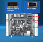 XCY Fanless Industrial Mini PC Intel Core i7-4500U 2x RS-232 Serial Ports Dual GbE LAN 4x USB Support WiFi Windows Linux