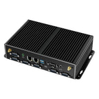 XCY Fanless Industrial Mini PC Intel Core i7 5500U 2x GbE LAN 6x COM RS232 HDMI VGA 6x USB Support WiFi 4G LTE Windows Linux