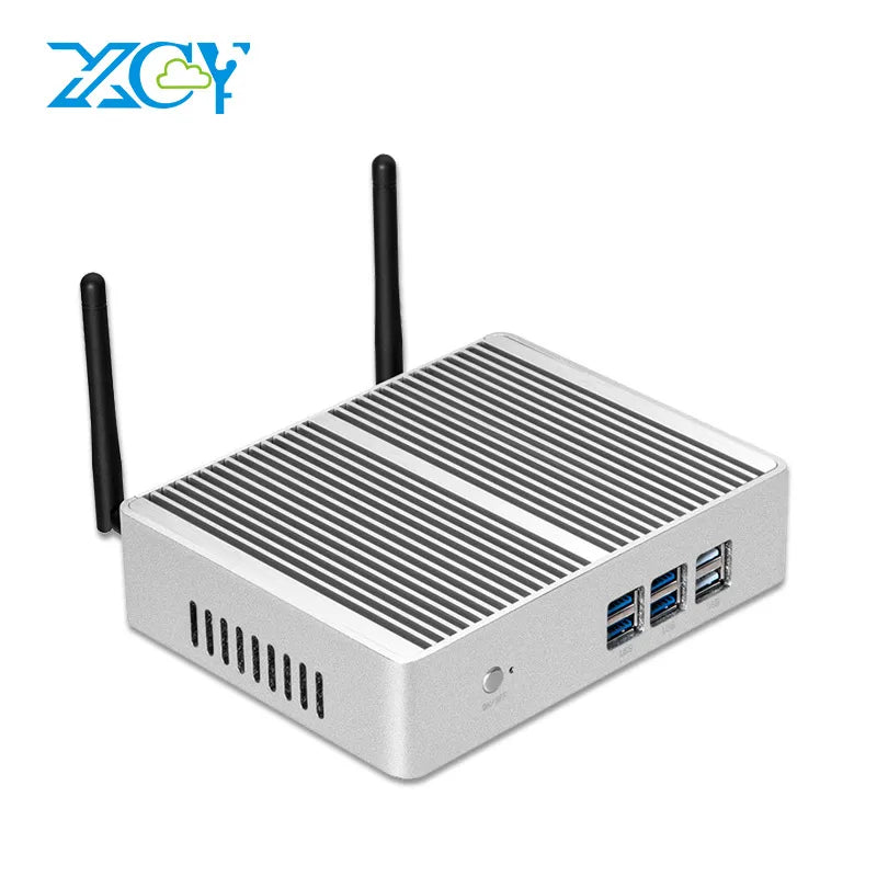 XCY Fanless Mini PC Intel Core i7 4500U i5 4200U i3 5005U Windows 10 HDMI VGA Display 300Mbps Wi-Fi Gigabit Ethernet Linux HTPC