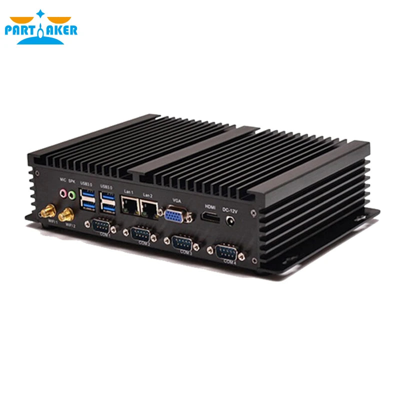 Fanless mini pc industrial computer with USB 3.0 4*COM HDMI Intel Celeron C1037U C1007U Core i5 3317U Windows 11 Linux