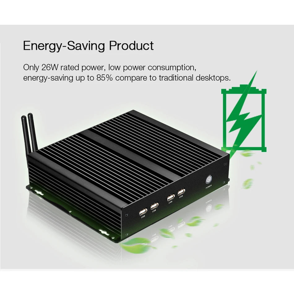 BEBEPC Industrial Fanless Mini Computer 4 COM Intel Core i5-3317U Windows XP/10 Mini PC 4*RS232 WiFi 8*USB Ubuntu Linux PC