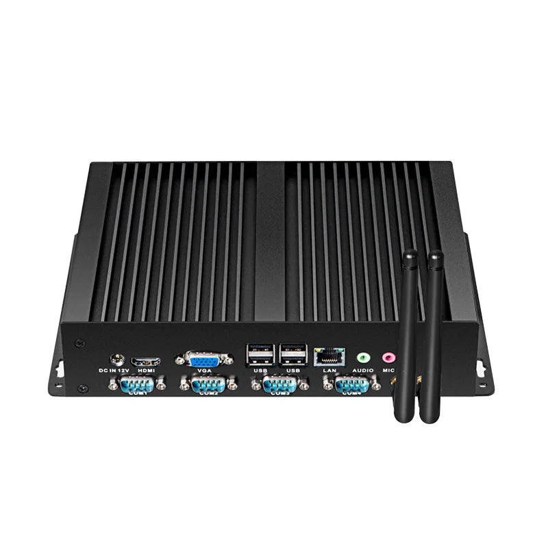 BEBEPC Industrial Fanless Mini Computer 4 COM Intel Core i5-3317U Windows XP/10 Mini PC 4*RS232 WiFi 8*USB Ubuntu Linux PC