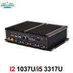 Fanless mini pc industrial computer with USB 3.0 4*COM HDMI Intel Celeron C1037U C1007U Core i5 3317U Windows 11 Linux