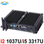 Fanless mini pc industrial computer with USB 3.0 4*COM HDMI Intel Celeron C1037U C1007U Core i5 3317U Windows 11 Linux