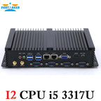 Fanless mini pc industrial computer with USB 3.0 4*COM HDMI Intel Celeron C1037U C1007U Core i5 3317U Windows 11 Linux