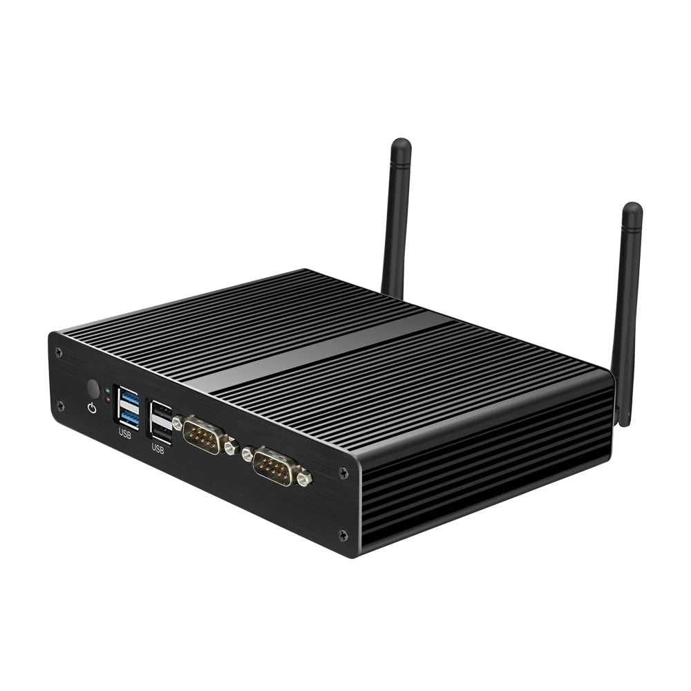 BEBEPC Industrial Fanless Mini PC Celeron 2955U Core Windows 10 Dual LAN 2 RS232 2 LAN DDR3L VGA WIFI USB Mini Computer Desktop
