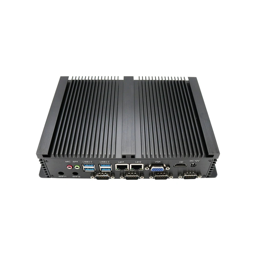 Yohirs Industrial Fanless Mini Computer Intel Core i5 3317U Celeron 1037U 2xRJ45 Lan 4xRS232 COM 8USB Rugged Micro PC Win7 XP OS