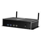 XCY Fanless Industrial Mini PC Intel Core i7 5500U 2x GbE LAN 6x COM RS232 HDMI VGA 6x USB Support WiFi 4G LTE Windows Linux