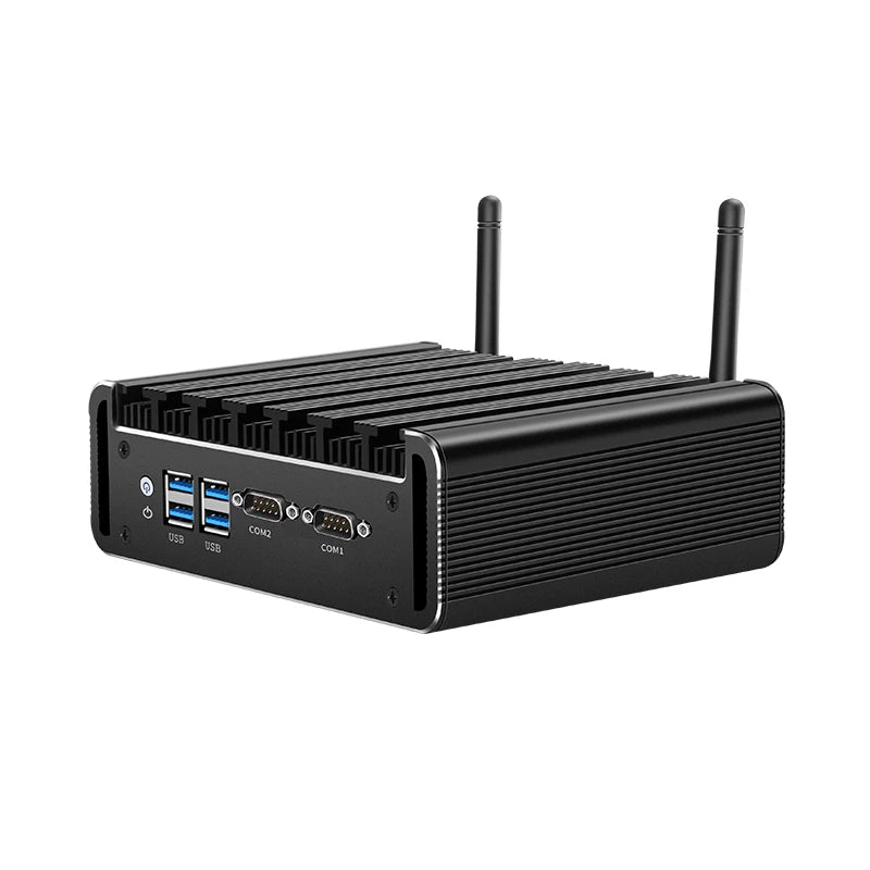 XCY Fanless Mini PC Intel Core i5 i7 i3 4th 5th Gen 2x Serial RS232 2x GbE HDMI VGA 4x USB Ports Support WiFi Windows Linux