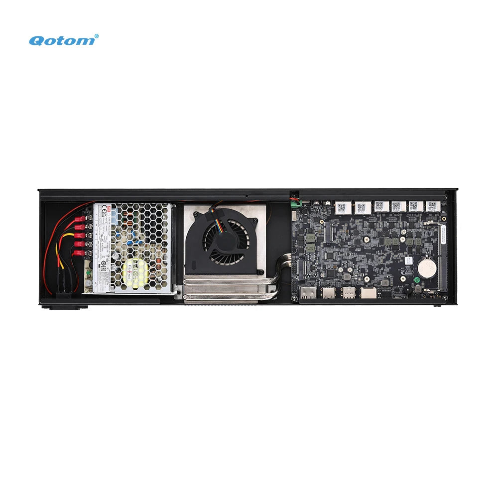 Qotom Mini PC Intel N100/ i3-N305, 2x 10G Marvell AQC113 & 4x 2.5G LAN, DDR5 Router Appliance for OpenWrt/ Linux, Mini Case/ 1U