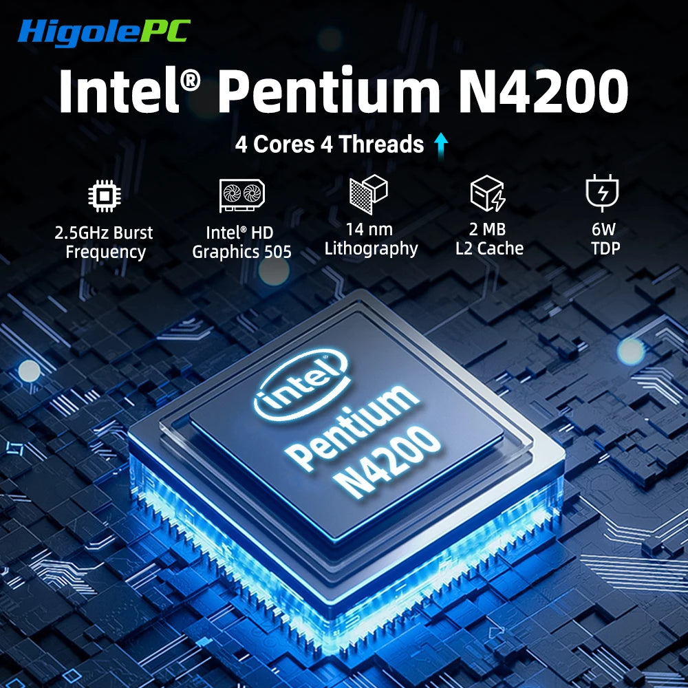 Higole D5 PC Stick Fanless Mini PC Intel Pentium N4200 Windows 10 WiFi5 4GB 64GB Laptop Desktop PC 4K TV Stick PC Mini Computers
