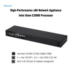 Mini PC Q20300G9 Atom C3000 CPU, 4x 10G SFP+/ 5x 2.5G LAN, 2x DDR4 RAM, 2x NVMe - PfSense/OPNsense Firewall Appliance