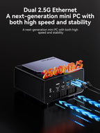 GMKtec K12 Mini PC AMD Ryzen™ 7 H 255 Dual DDR5 5600MT/s 3*SSD PCIe4.0 WiFi 6 BT 5.2 Dual 2.5G LAN OCulink Desktop Computer