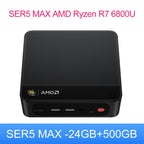 Beelink SER5 Max Mini PC AMD Ryzen7 6800U 7735HS DDR5 24GB SSD 500GB 1TB SER5 R5 5500U DDR4 16GB Support WiFi6 2.5G LAN Desktop