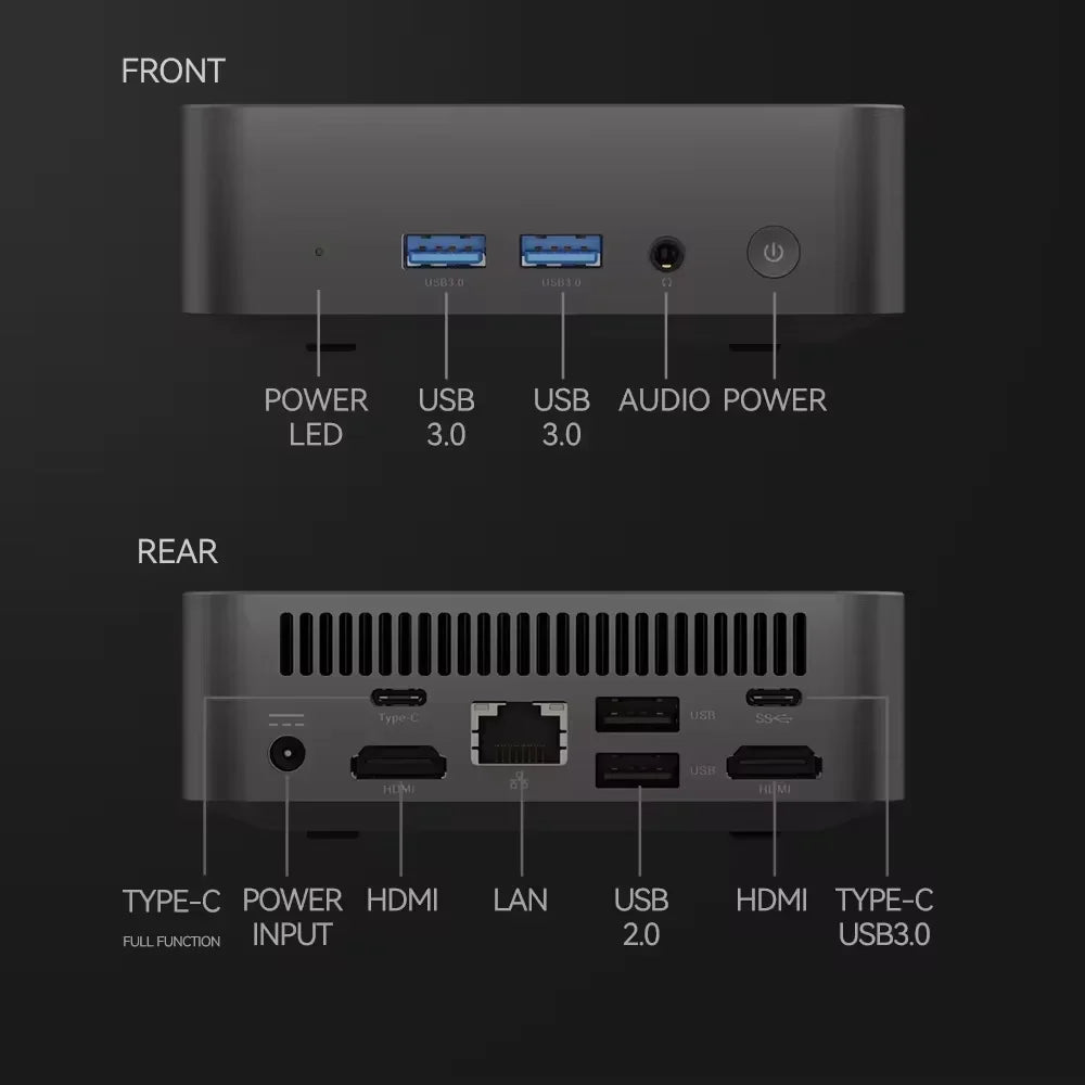 Mini PC Windows 11 Intel Core i9 8950HK Core i3 6100U Desktop Computer 16GB DDR4 1TB2TB SSD Office Portable PC Gamer 4K HD