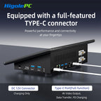 Higole F10 10.1'' Fanless Mini PC Intel N5095 Windows 11 WiFi5 8GB 128GB 5000mAh 4K RS-232 RJ45 Laptop Desktop PC Mini Computers