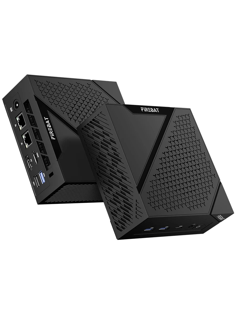 FIREBAT AM02 MINI PC AMD Ryzen 5 6600H LPDDR5 16GB 6400MHz RAM M.2 512GB SSD WIFI6 BT5.2 Portable Windows11 Desktop Computer