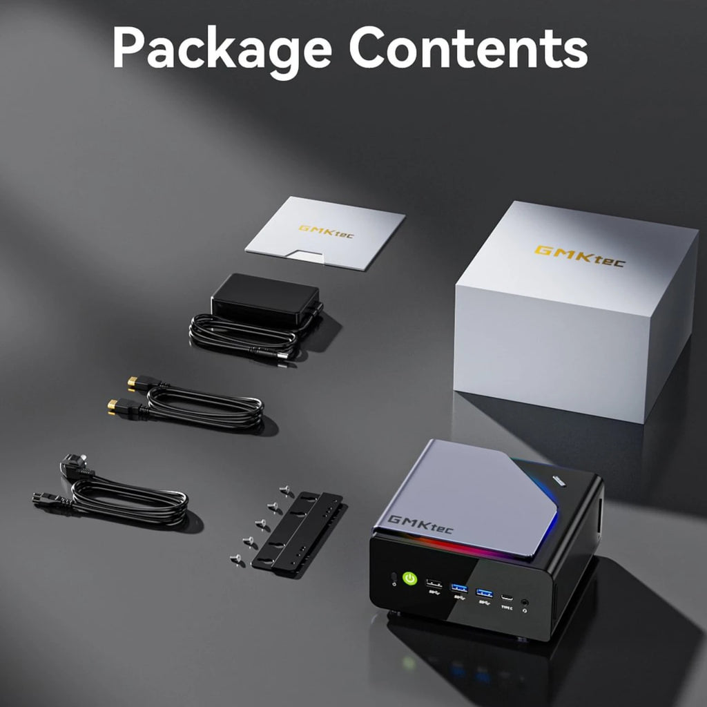 GMKtec K12 Gaming Mini PC AMD Ryzen 7 H 255(Upgraded 8745HS) Desktop Mini Computers Radeon 780M WiFi 6E/BT5.2, USB-C,  Barebone