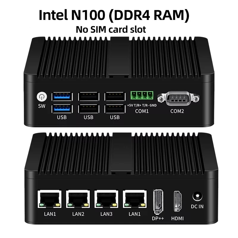 XCY Firewall Router Mini PC Celeron J1900 N100 N5105 J4125 4x 2.5G Ethernet Support Virtualization OpenWrt Pfsense OPNsense EXSI