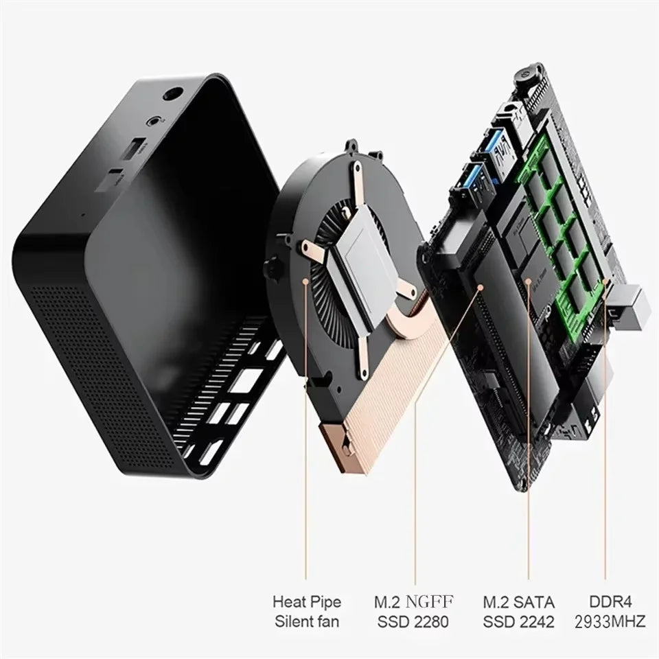 2026 Brand New Intel Core i9-8950HK Windows 11 Pro 16GB RAM 1TB SSD Gaming i9 Computer WiFi 6 USB3.0 Mini Desktop Computer PC