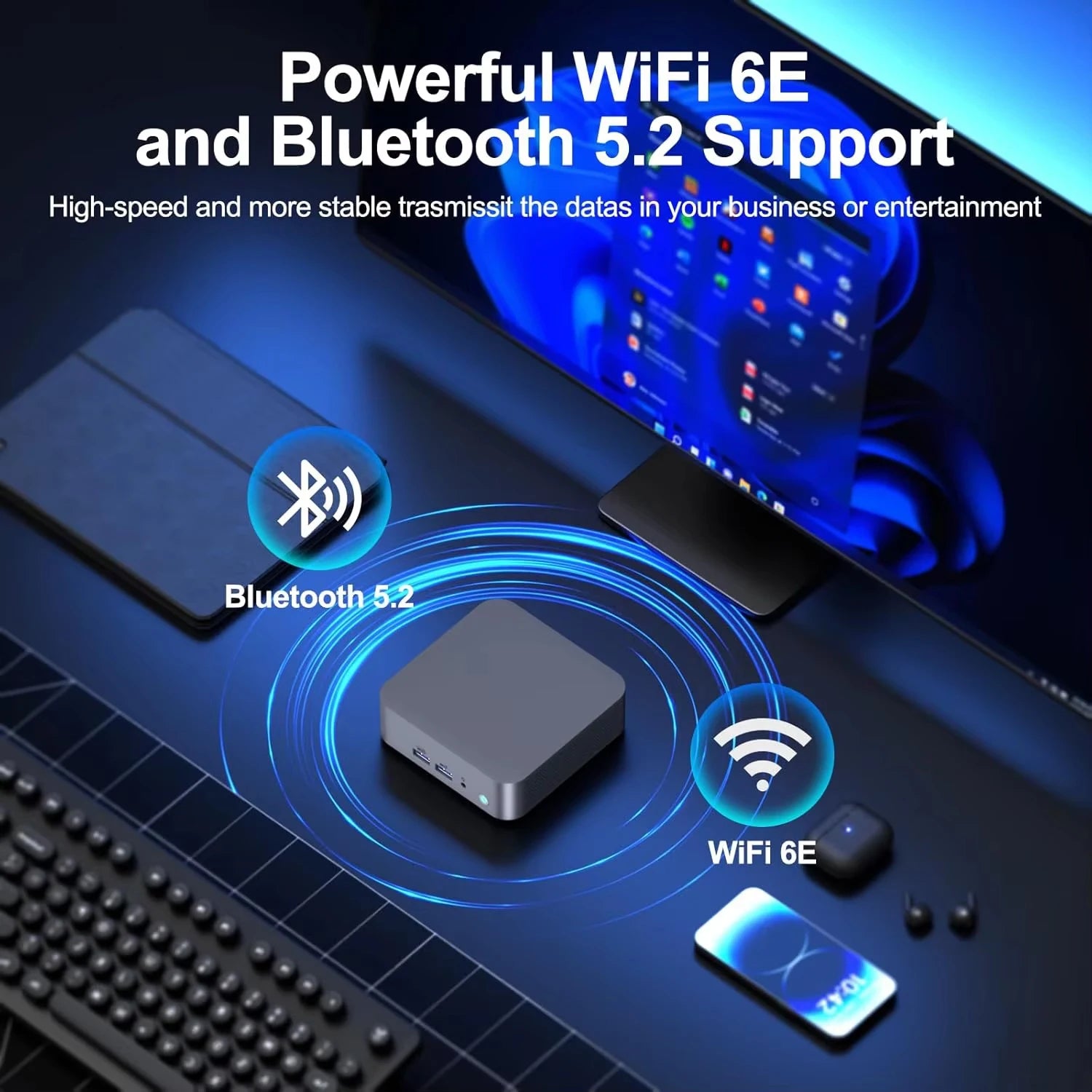 2026 Mini PC Core i9-8950HK/i7-4510 Windows 11 Desktop Pc Gaming Computer 16GB DDR4 1TB SSD WiFi 6 BT 5.2 4K Portable games Pc