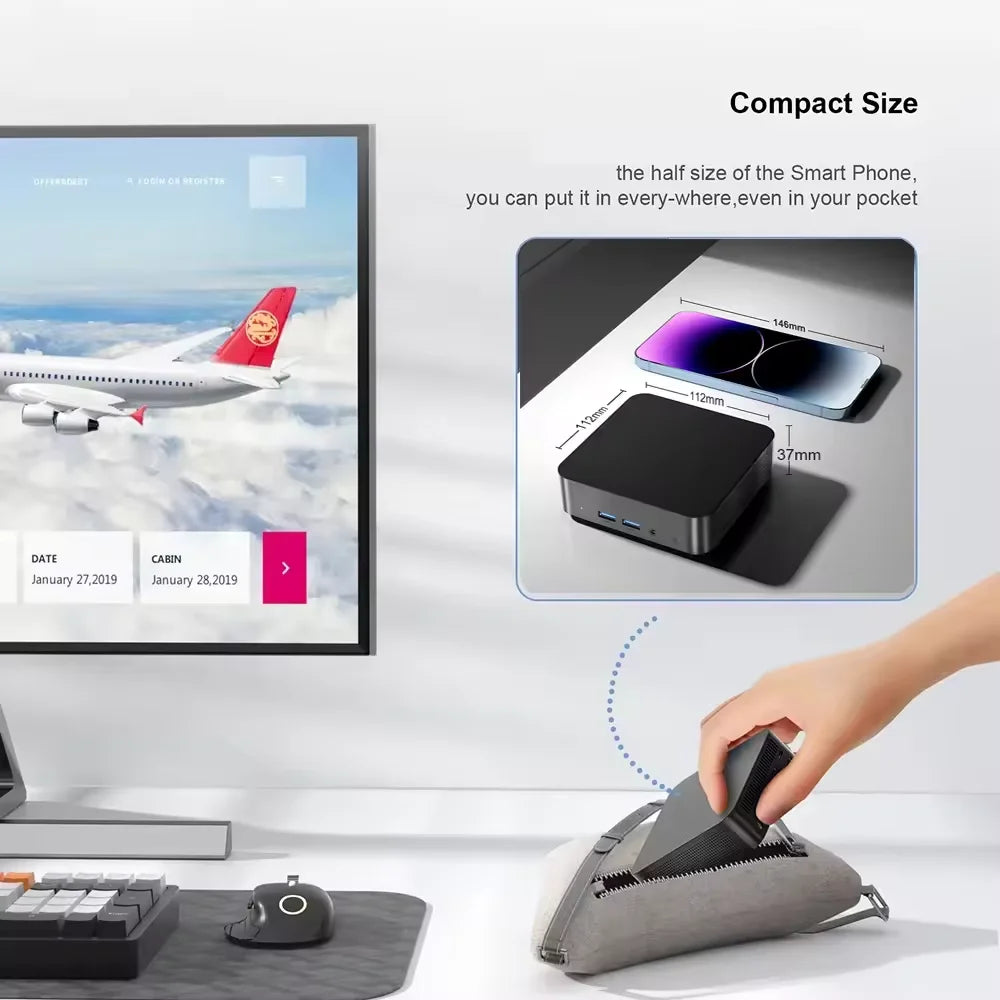 2026 Mini PC Core i9-8950HK/i7-4510 Windows 11 Pro Desktop PC Gaming Computer 16GB DDR4 512GB/1TB SSD WiFi6 BT5.2 4K Pc Desktop