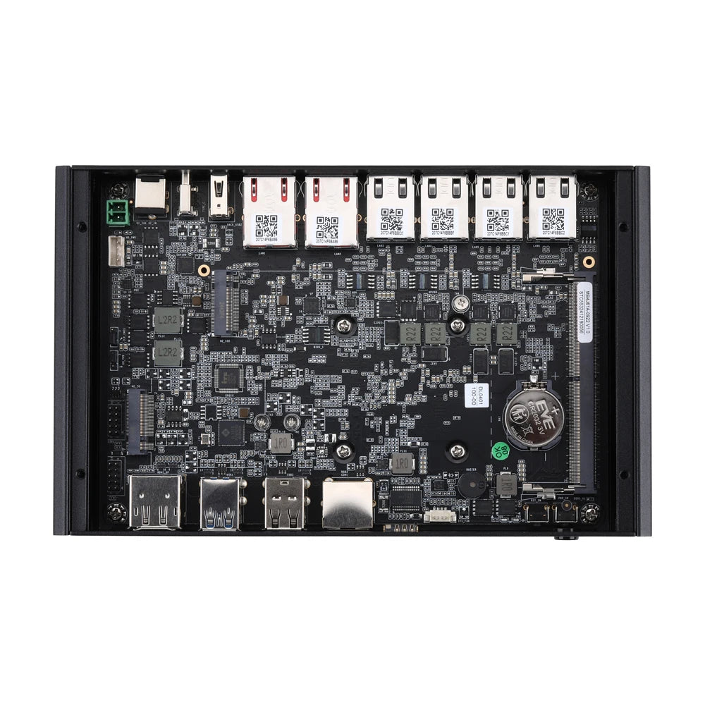 Qotom Mini PC Intel N100/ i3-N305, 2x 10G Marvell AQC113 & 4x 2.5G LAN, DDR5 Router Appliance for OpenWrt/ Linux, Mini Case/ 1U