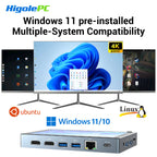 Higole Gole 1 Pro 5.5'' Fanless Mini PC Intel J4105 Windows 11 WiFi5 8G 128G 2500mAh with Screen Laptop Desktop PC Mini Computer