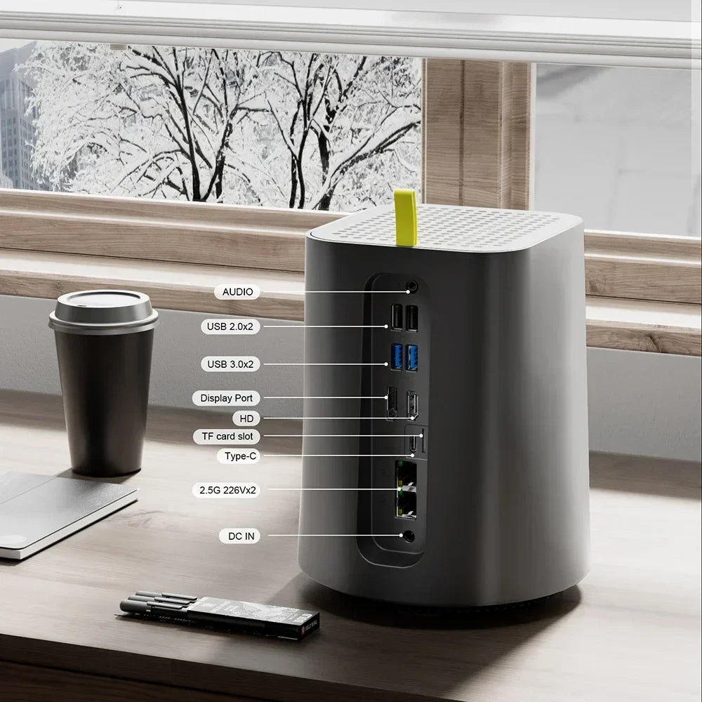 Intel Celeron 3200U Chatreey NAS Mini PC SSD Windows 11 Computer Dual 2.5G LAN Firewall Server
