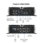 XCY X89 Industrial IPC Fanless Mini PC Intel i7-1165G7 6x COM RS232 RS485 2x Mini PCIe WiFi SIM 4G LTE CAN-Bus Windows Linux