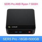 Beelink SER5 Max Mini PC AMD Ryzen7 6800U 7735HS DDR5 24GB SSD 500GB 1TB SER5 R5 5500U DDR4 16GB Support WiFi6 2.5G LAN Desktop
