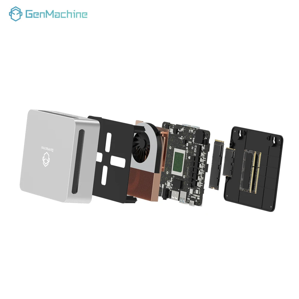 GenMachine AMD Ryzen 7 4700U ES Windows 11 8 Core 8 Thread 4.1GHz 15W MINI PC DDR4  WIFI6 RTL8852, BT5.2 Desktop Gaming Computer
