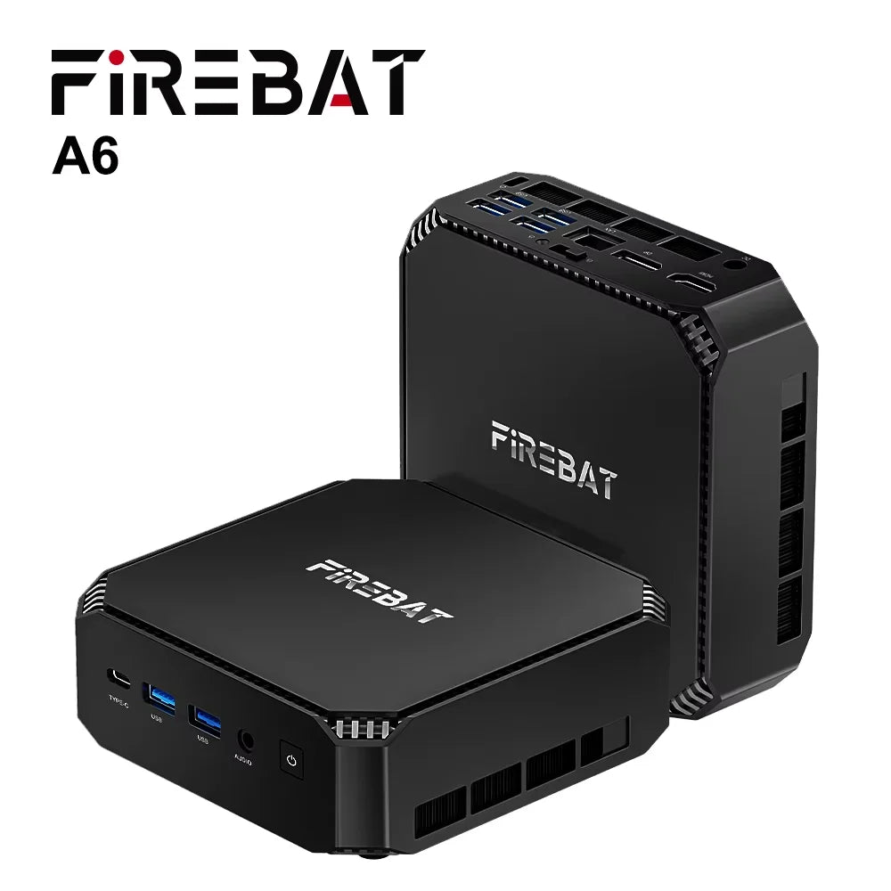 Firebat A6 Mini PC AMD R7 7735HS 8-core 16-thread Computer 16GB LPDDR5 RAM 512GB SSD WiFi 6 BT5.2 Mini PC 4K Desktop Computer