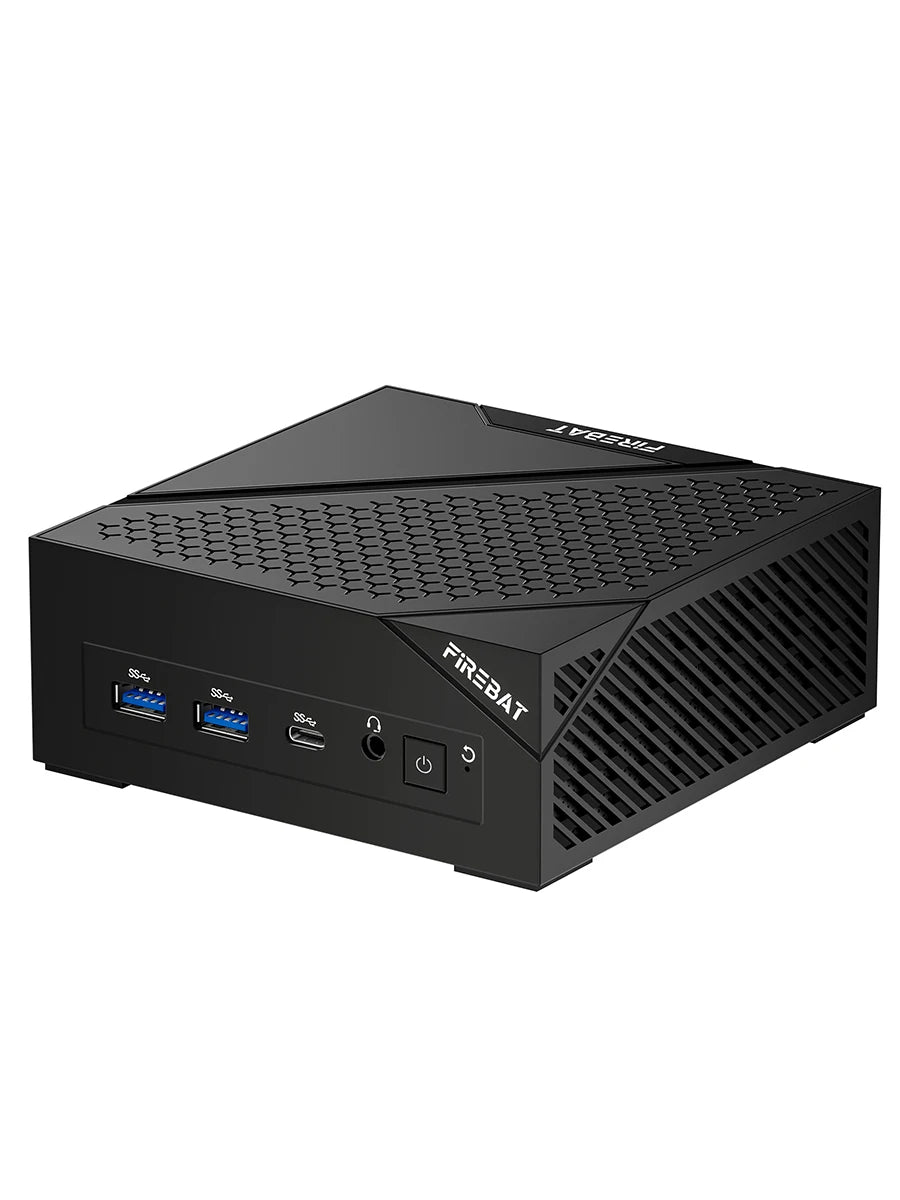 FIREBAT AM02 MINI PC AMD Ryzen 5 6600H LPDDR5 16GB 6400MHz RAM M.2 512GB SSD WIFI6 BT5.2 Portable Windows11 Desktop Computer
