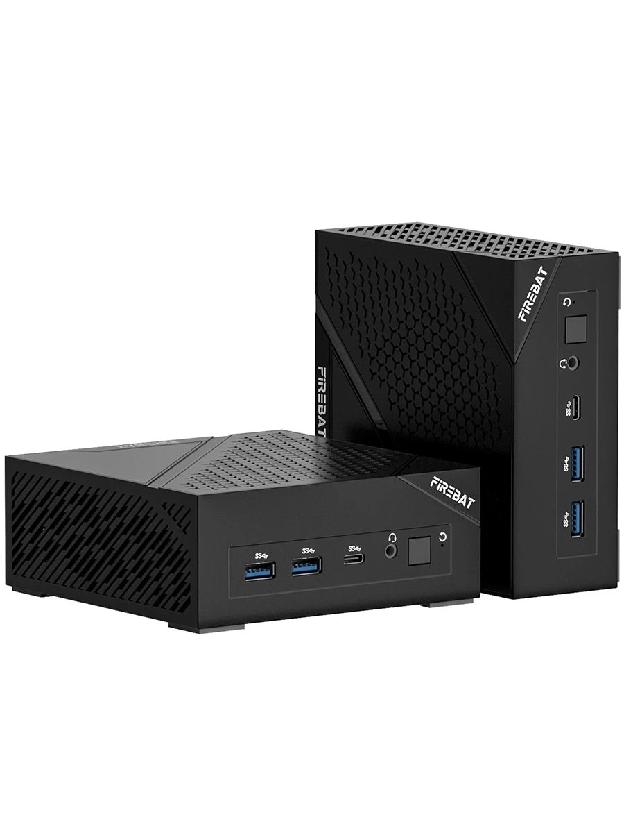 FIREBAT AM02 MINI PC AMD Ryzen 5 6600H LPDDR5 16GB 6400MHz RAM M.2 512GB SSD WIFI6 BT5.2 Portable Windows11 Desktop Computer