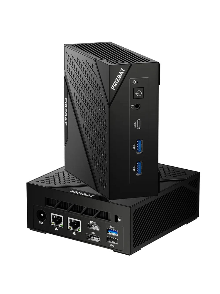 FIREBAT AM02 MINI PC AMD Ryzen 5 6600H LPDDR5 16GB 6400MHz RAM M.2 512GB SSD WIFI6 BT5.2 Portable Windows11 Desktop Computer