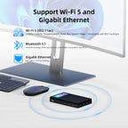 MeLE Quieter3Q Fanless Mini Computer Jaskperlake N5100 8G 128G Intel Mini PC NVMe SSD 4K HDMI HDR 2.4G 5G Gigabit PXE