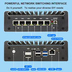 Intel Celeron 6305/N150/Pentium Gold 8505 Soft router 6Lans i226-V 2.5G Fanless Mini PC NVMe SATA pfSense Firewall Appliance