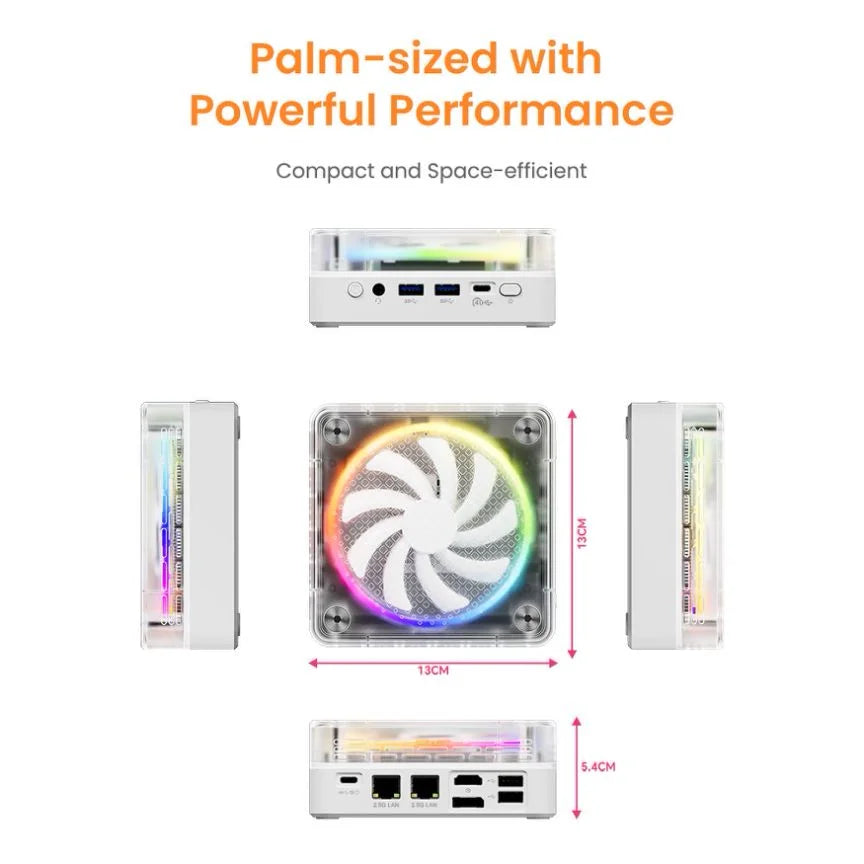 Genmachine Ryzen9 8945HS ES 7840HS 7940HS 8845HS 7640HS ES Mini PC Windows 11 WiFi 6 Gaming PC DDR5 4800MHz Display 4K Computer