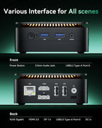 KAMRUI E1 Mini PC Windows11pro AMD Ryzen 3 3250U 8GB DDR4 256GB M.2 SSD Support 4K Mini Desktop Computer PC for Home US PLUG