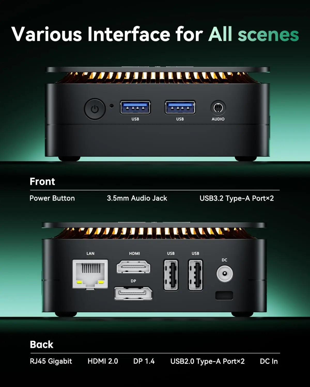 KAMRUI E1 Mini PC Windows11pro AMD Ryzen 3 3250U 8GB DDR4 256GB M.2 SSD Support 4K Mini Desktop Computer PC for Home US PLUG