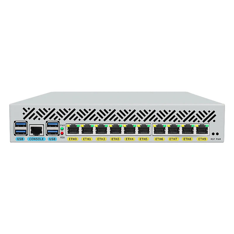 Partaker Firewall Appliance Intel 5405U 10th Gen i7 10510U 10 x i210 Lan Dual HD-MI DDR4 RAM Support Ros Ubuntu Linux OPNsense
