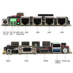 Mini PC Firewall Motherboard Intel Celeron N2830 J1900 4x 2.5G Ethernet HDMI VGA 2xUSB Mini PICE SIM Slot SATA mSATA 12X12CM