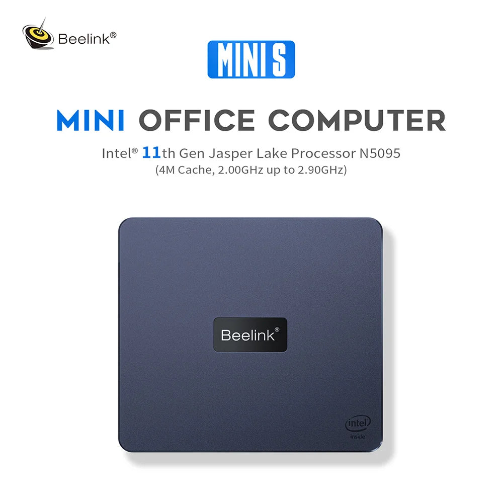 Beelink Min S N5095 S12 N95 S13 N150 Mini PC Win11 Intel 11th Gen Jasper Lake 8GB 16GB 256GB 128GB SSD Wifi BT 1000M LAN Desktop